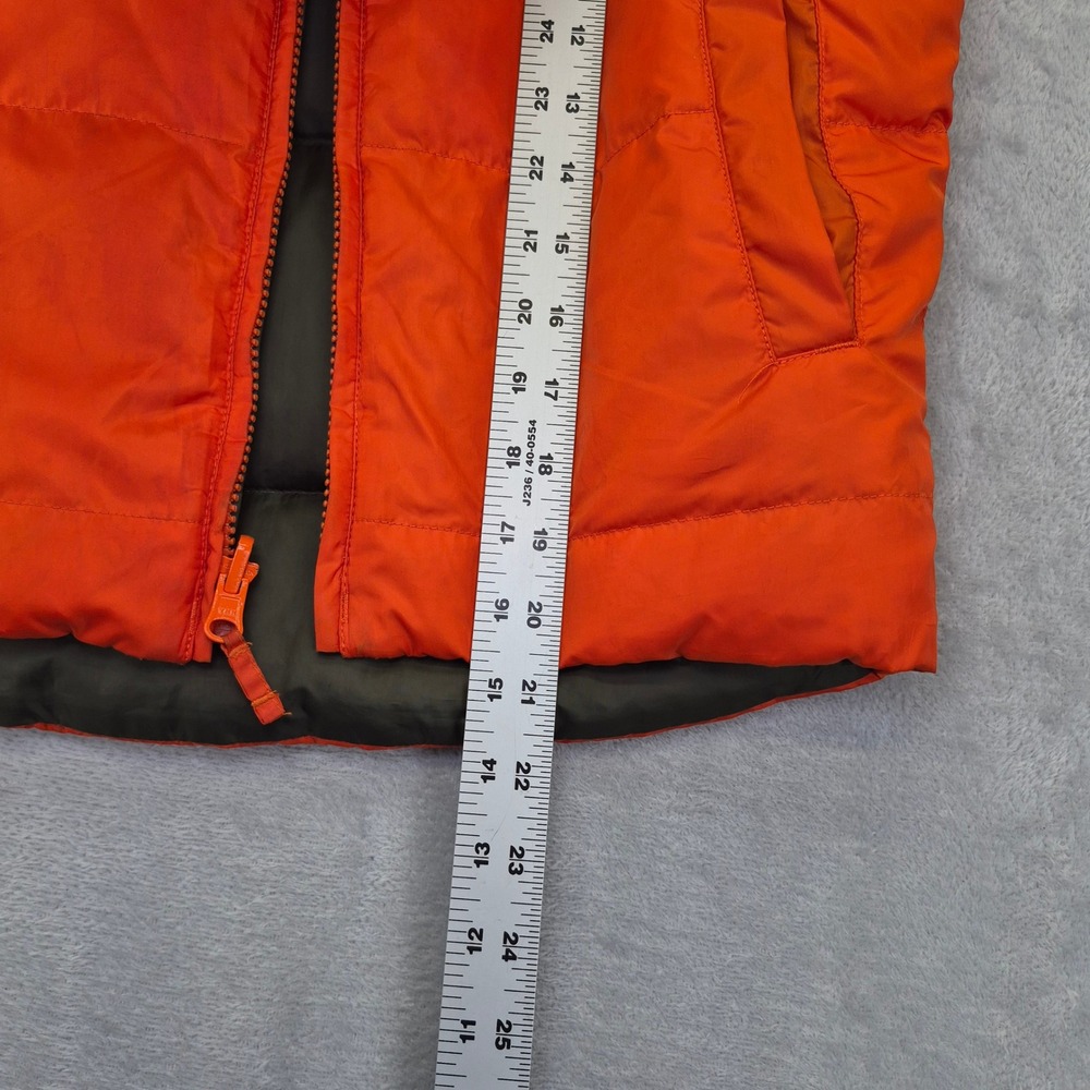 Polo Ralph Lauren Kids Reversible Down Puffer Vest Olive Orange Size S 8-10 - Picture 6 of 11